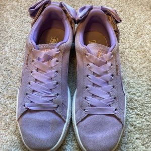 Puma Lavender sneakers suede with bow